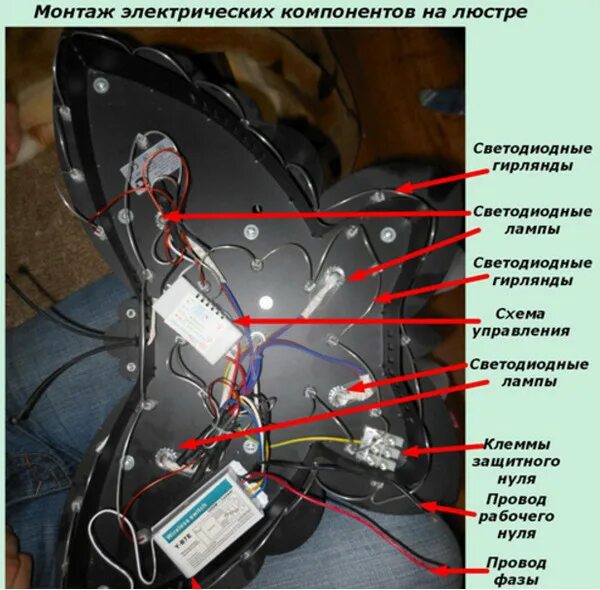 Подключение люстры 4 цветок диодной Люстры с дистанционным управлением: устройство и принцип действия - Электромонта