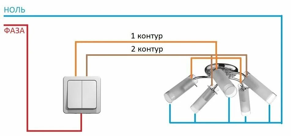 Подключение люстры на 2 клавиши Использование люстры: схема и пошаговые инструкции Золотые руки мастера Дзен