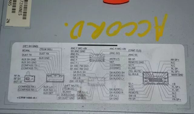 Подключение магнитолы аккорд 8 Магнитола 39100TA0Y513M1 - Honda Аккорд VIII USA - Accord VIII , Crosstour CP2 C