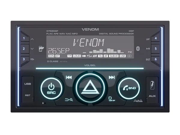 Подключение магнитолы аура веном Автомагнитола Aura Venom D762DSP 2DIN 4x141Вт с DSP процессором (Bluetooth,USB, 