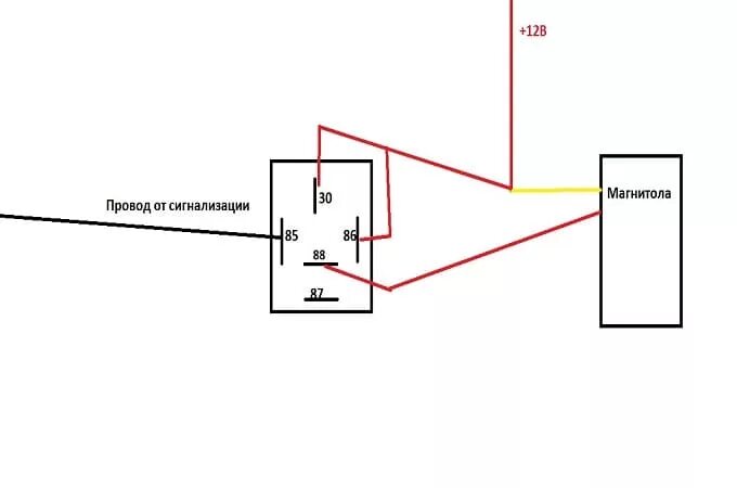 Подключение магнитолы через реле схема Маркировка проводов при подключении магнитолы - Маркировка-Про