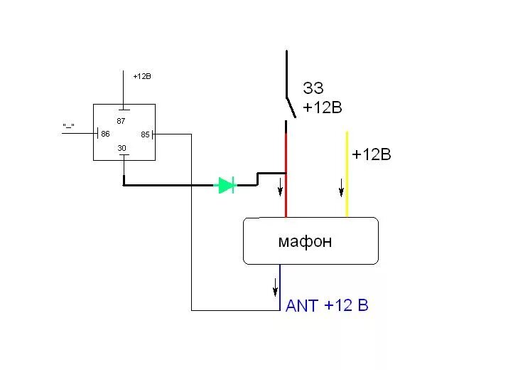 Подключение магнитолы через реле схема Подключение магнитолы (жрет энергию) - Звук Самары - Lada-forum.ru