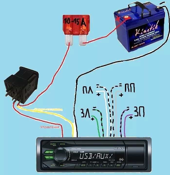 Подключение магнитолы через usb Подключение магнитолы. - Lada 21099, 1,5 л, 1997 года автозвук DRIVE2