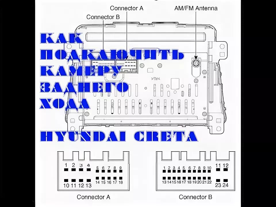 Подключение магнитолы creta АВТО КАМЕРА ЗАДНЕГО ВИДА (ХОДА) ШТАТНАЯ как подключить к новой магнитоле Hyundai