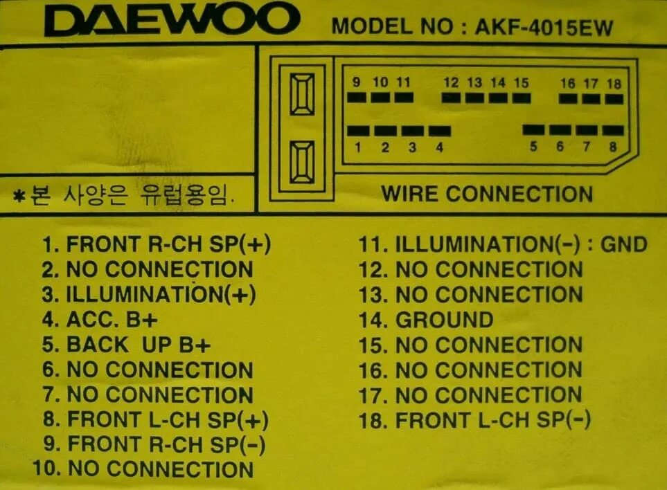 Подключение магнитолы daewoo Распиновка разъема дэу матиз магнитолы LkbAuto.ru