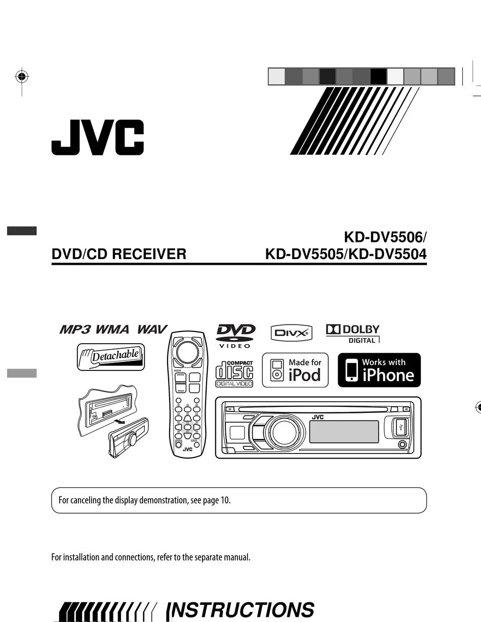 JVC KD-G807: Instruction manual and user guide in Russian