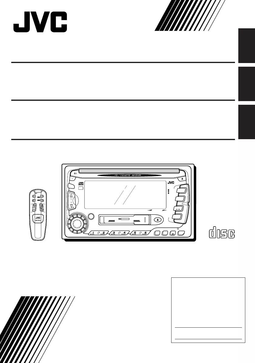 Подключение магнитолы jvc kw JVC Car Stereo System KW-XC770 User Guide ManualsOnline.com