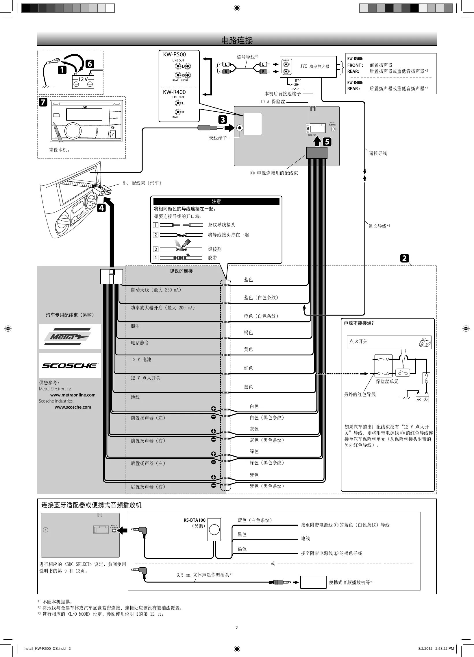 Подключение магнитолы jvc kw Gmes92 Installation Manual