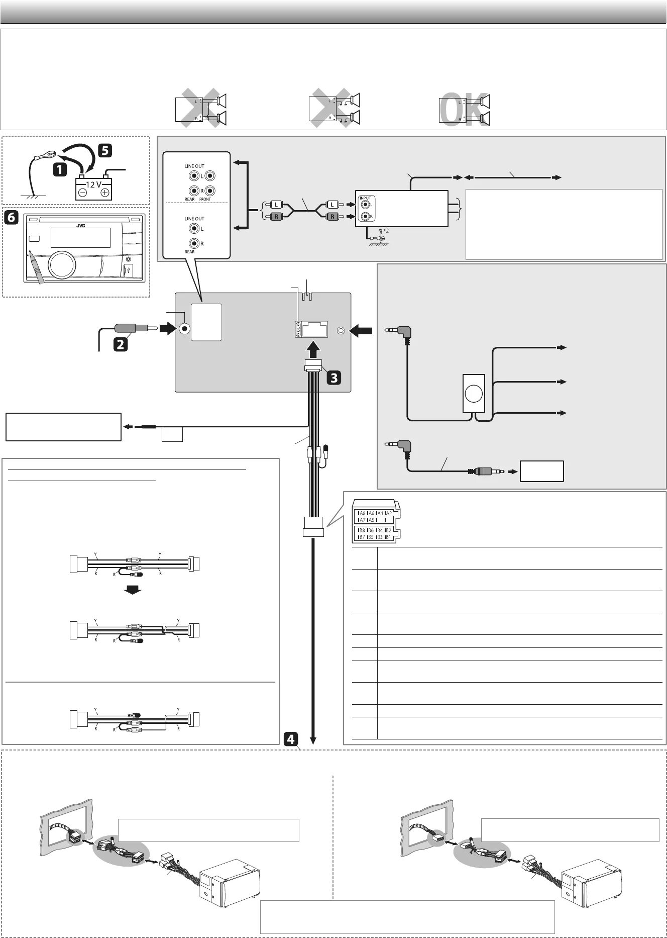 Подключение магнитолы jvc kw Manual JVC KW-R400 (page 2 of 4) (Dutch, Italian, Portuguese, Spanish)