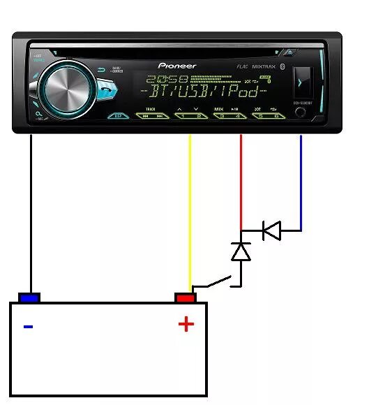 Подключение магнитолы к аккумулятору Варианты подключения магнитолы. - Ford Transit (7G), 2,4 л, 2009 года электроник