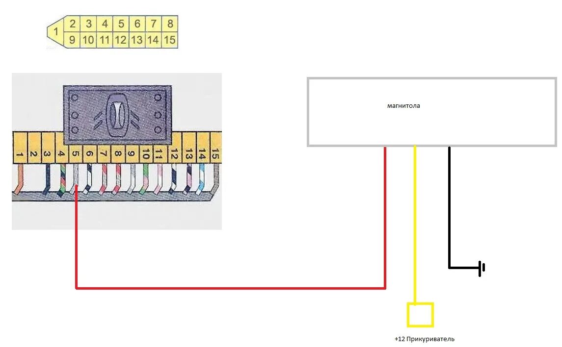 Подключение магнитолы к замку зажигания ваз Правильное подключение магнитолы - Lada 21124, 1,6 л, 2005 года автозвук DRIVE2