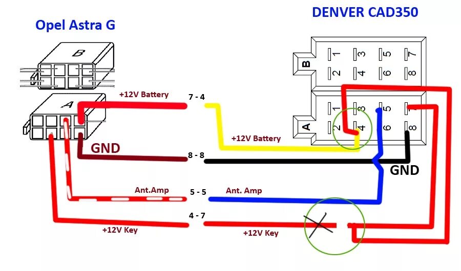 Подключение магнитолы какие провода Замена штатной магнитолы / Маркировка ISO кабеля - Opel Astra G, 1,6 л, 1998 год