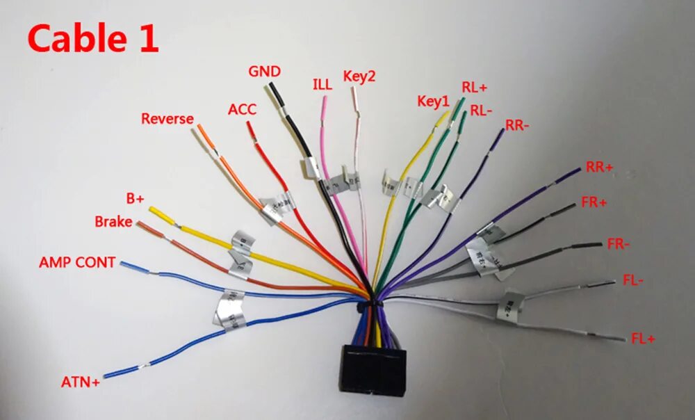 Подключение магнитолы key1 key2 Dasaita Dyx001 Universal Auto Stereo Radio Wiring Harness Adapter Diy Plug Conne