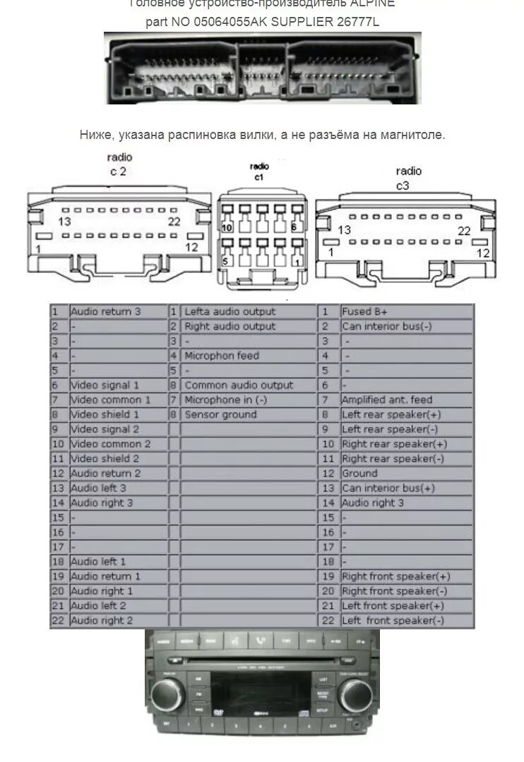 Подключение магнитолы крайслер Подключение монитора к штатной магнитоле - Dodge Avenger Sedan, 2,4 л, 2007 года