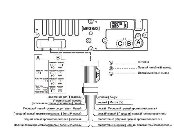Подключение магнитолы мистери схема Магнитола мистери распиновка проводов
