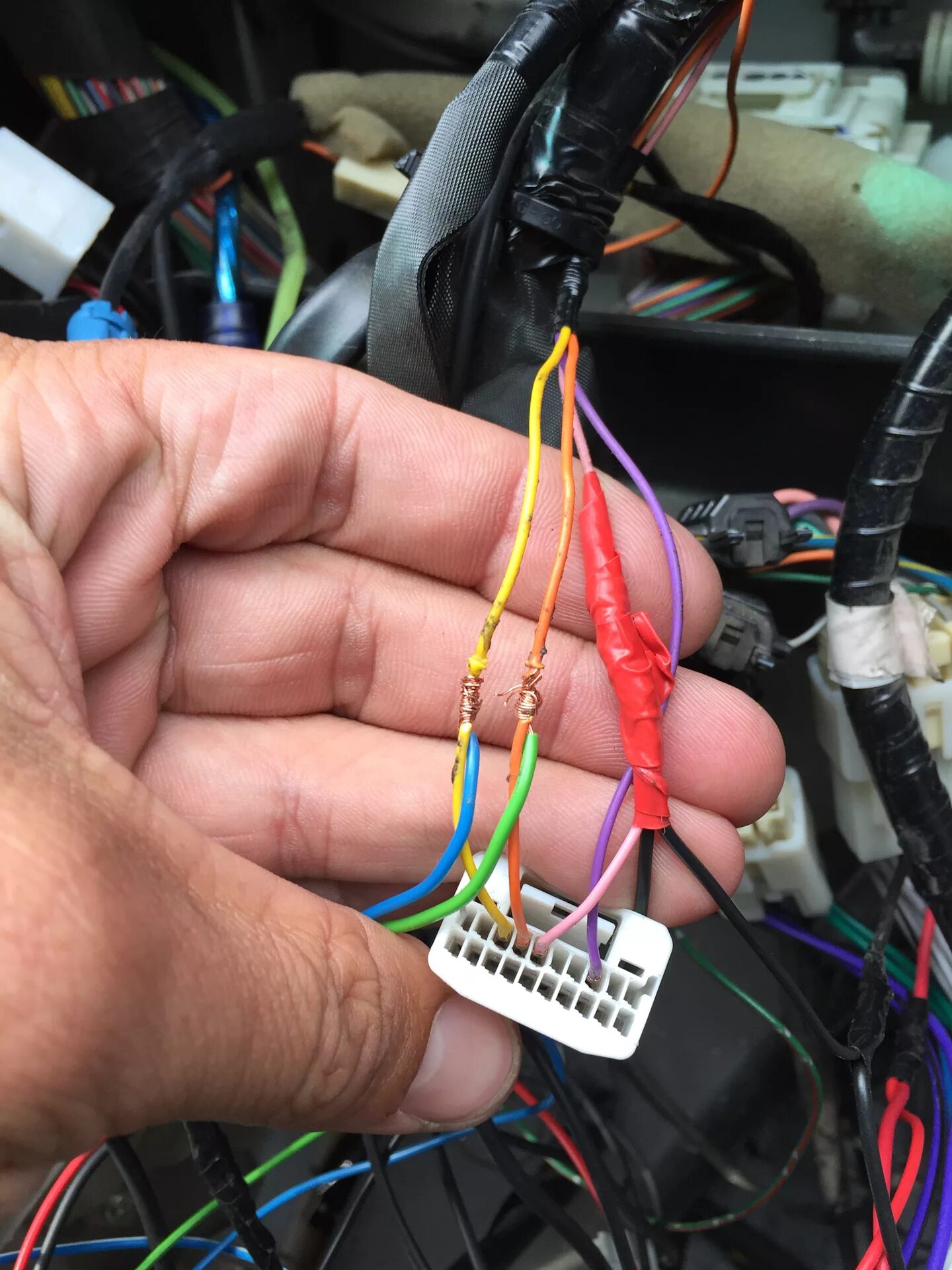 Подключение магнитолы провод key Установка Автомагнитолы Pioneer MVH-AV280BT 2 din - Toyota Camry (XV40), 2,4 л, 