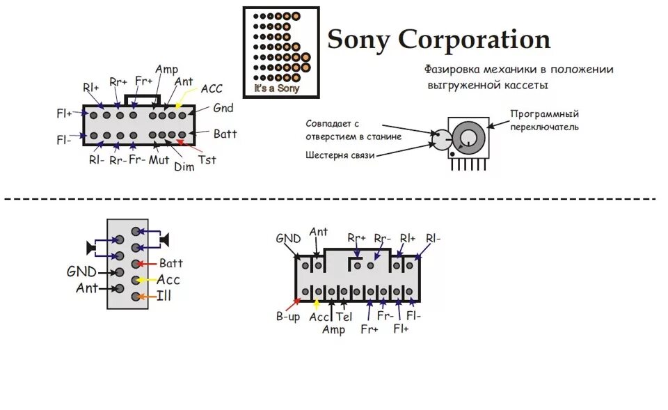 Подключение магнитолы sony cdx Подключение "Активного" Сабвуфера; + Замена троса открытия капота - Daewoo Nexia