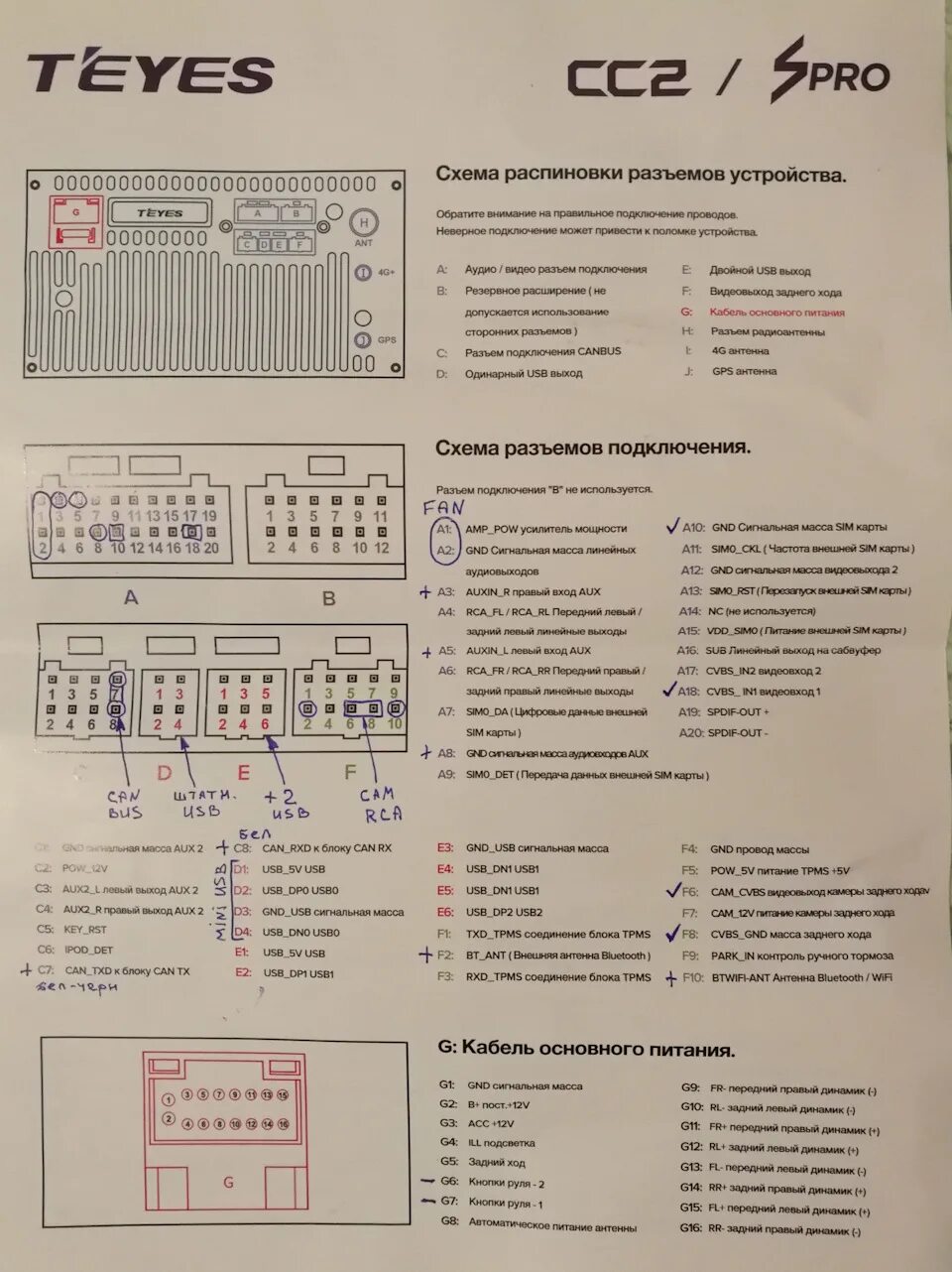 Подключение магнитолы сс3 2к китай-голова Teyes spro 2/32, фото отчёт ч. 1 (доставка, сборка) - Nissan X-Trai