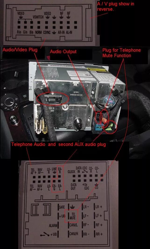 Подключение магнитолы туарег Pinout image of - connector diagrams