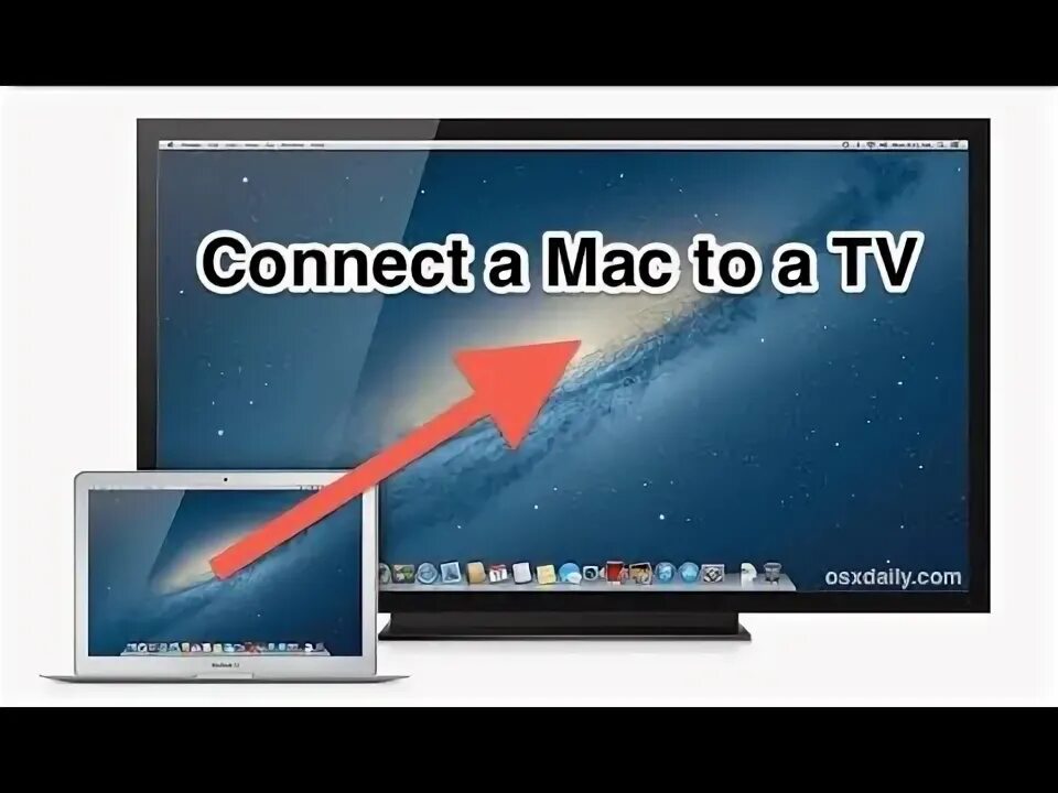 Подключение мака к телевизору How to Connect a Mac Computer to a TV - YouTube