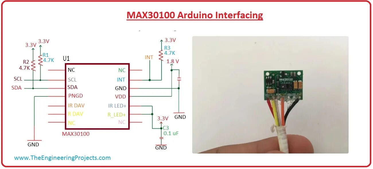 Подключение макс 2 Introduction to MAX30100 - The Engineering Projects