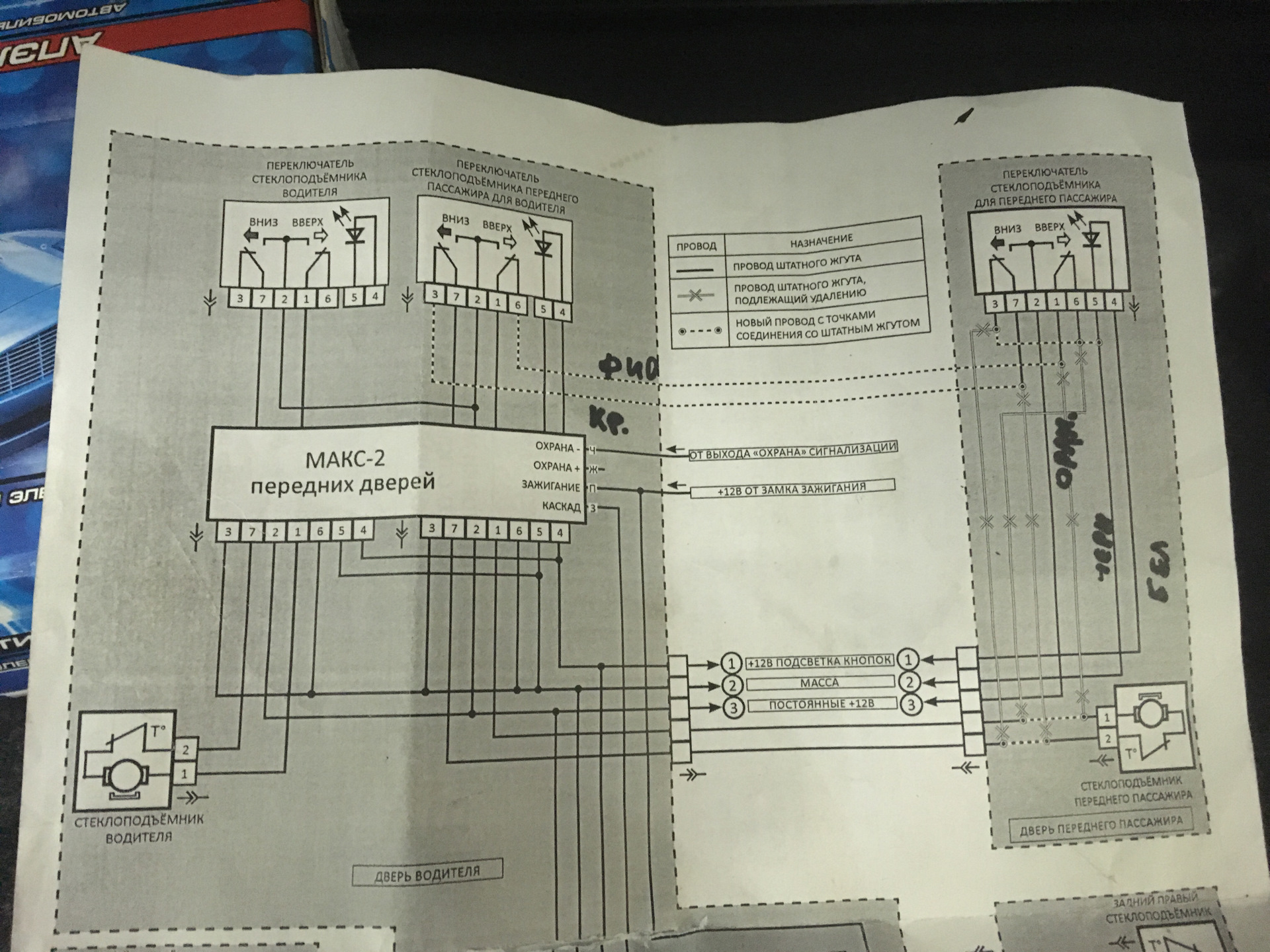 Схема подключения Digitronic DGI Maxi2. Автотема