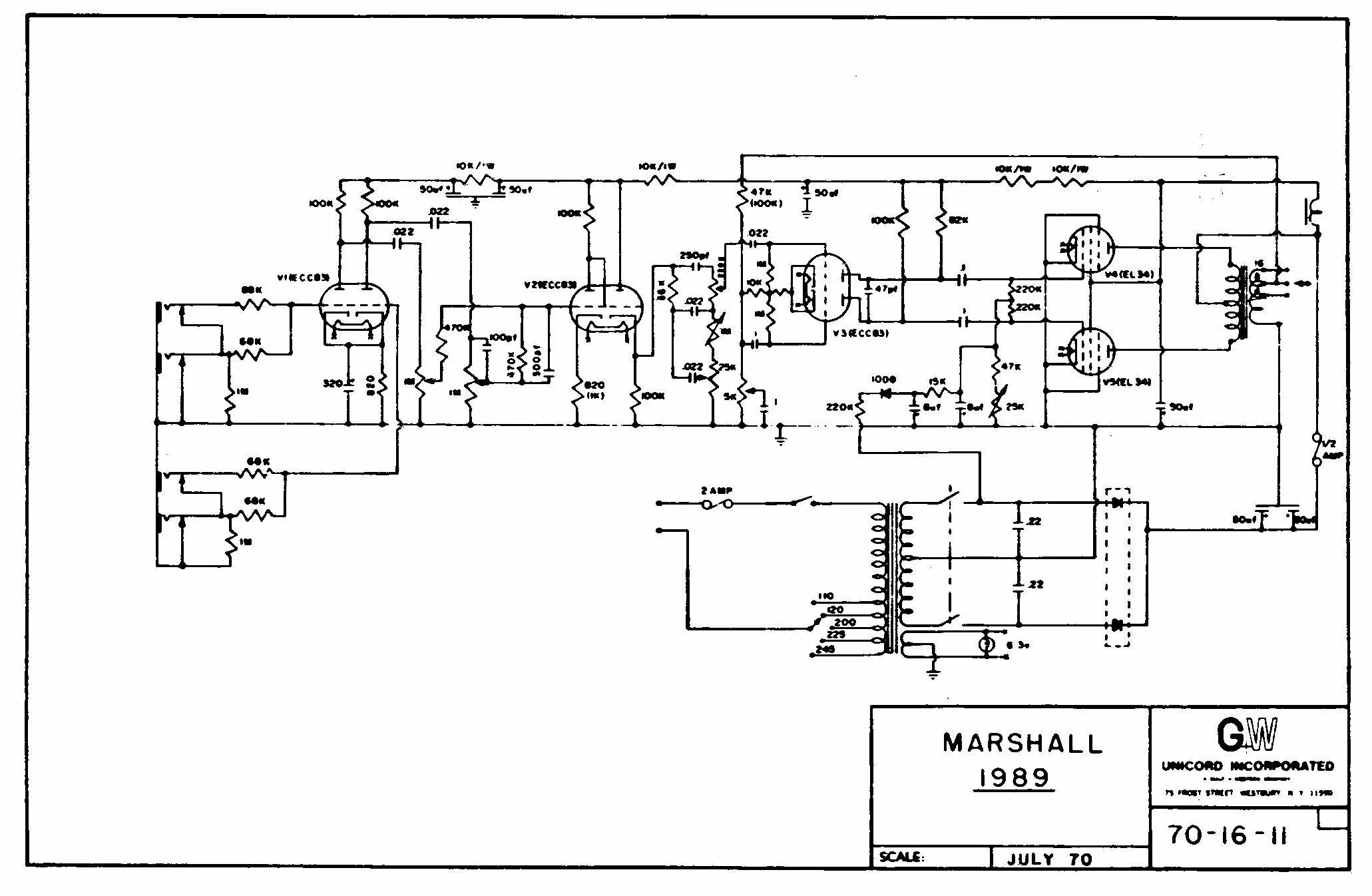 Подключение маршал 4 Marshall - Amplifier M1989