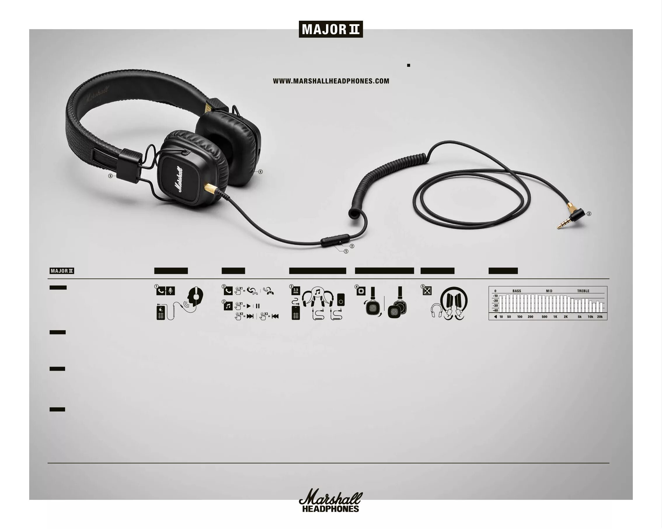 Подключение маршал мажор 4 major ii bluetooth headphones cheap online