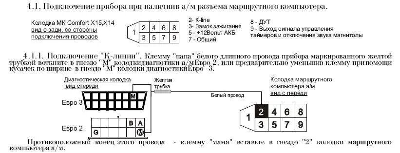 Подключение маршрутного компьютера Штатный бортовой компьютер ВАЗ-2112 инструкция по эксплуатации