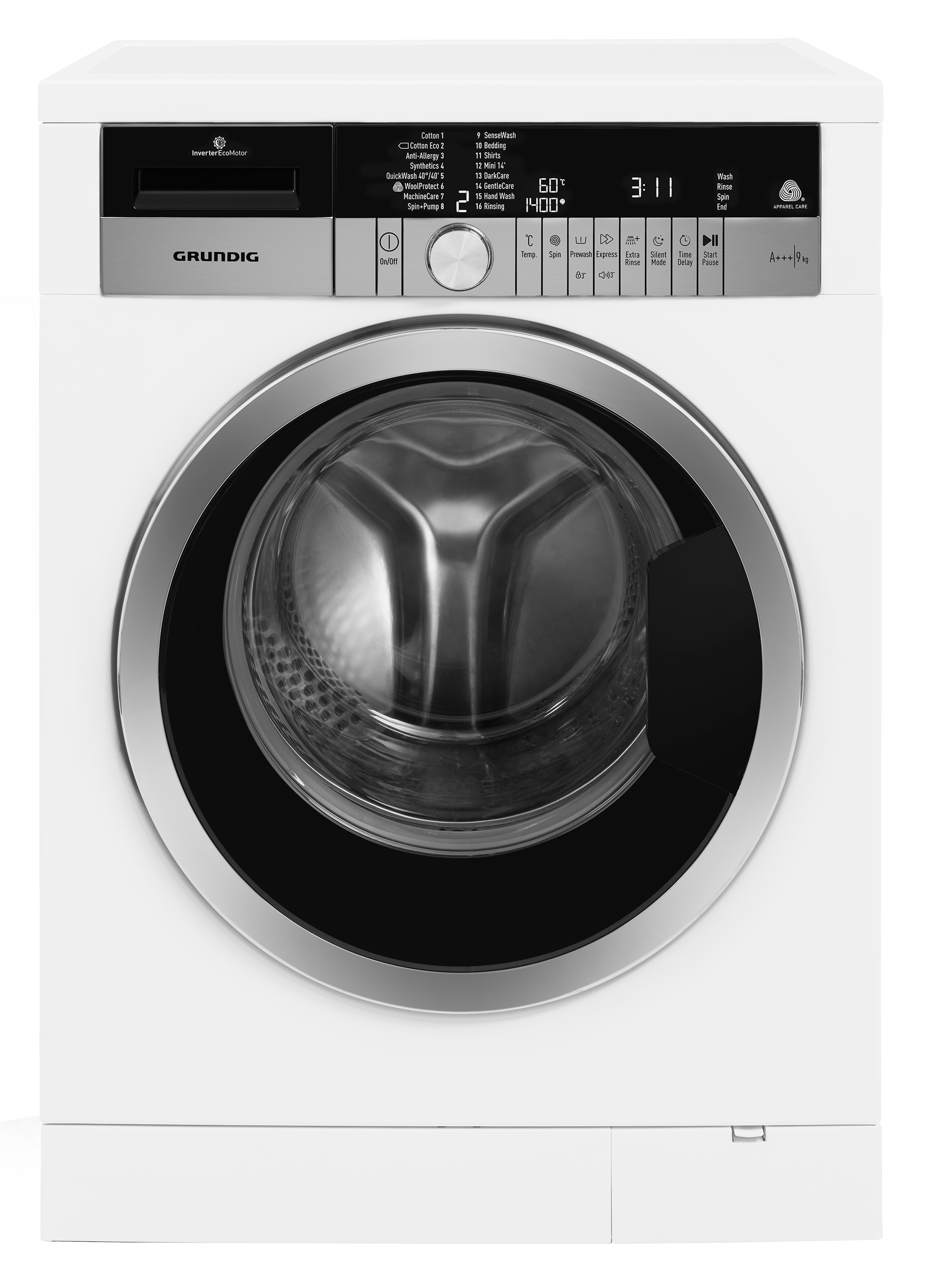 Подключение машин спб стиральных грюндик бу Large 9KG Washing Machine 1400rpm GWN49460C Grundig UK