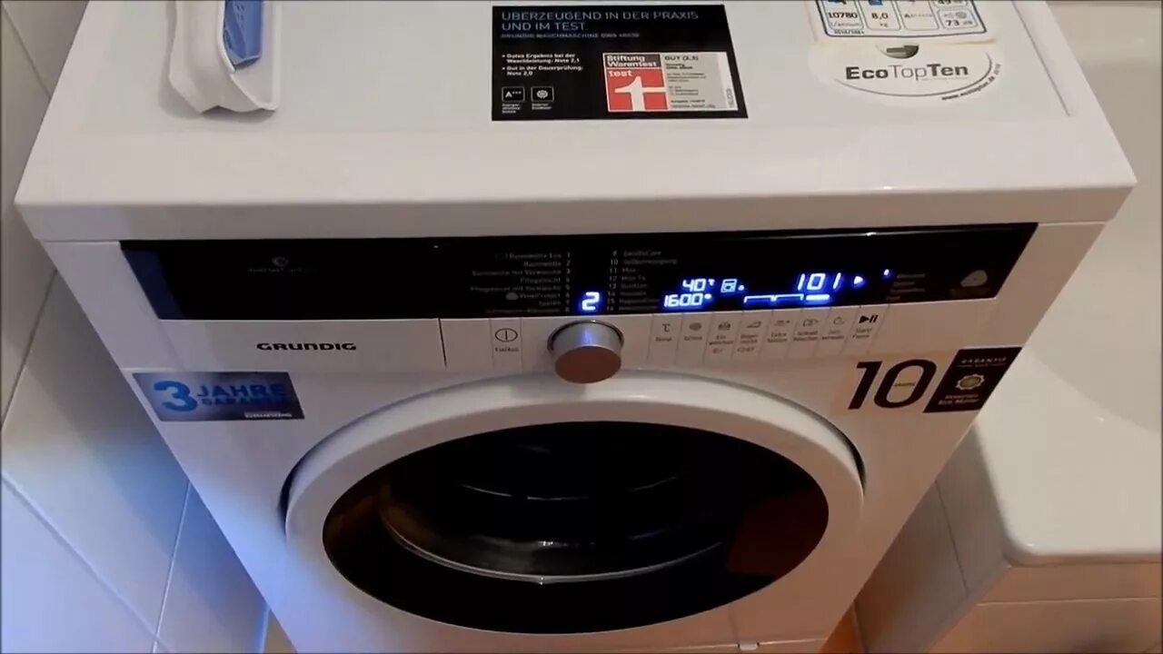 Подключение машин спб стиральных грюндик бу Grundig Waschmaschine GWA 48630 - YouTube