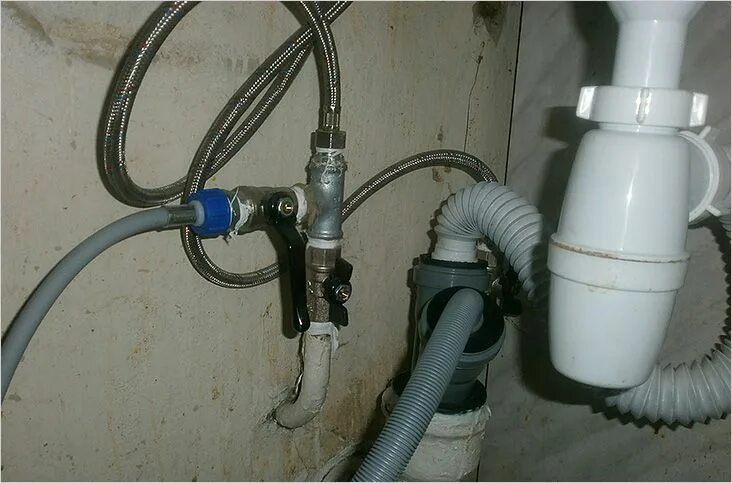 Подключение машинки автомат водопровода How to Connect a Washing Machine Drain Hose