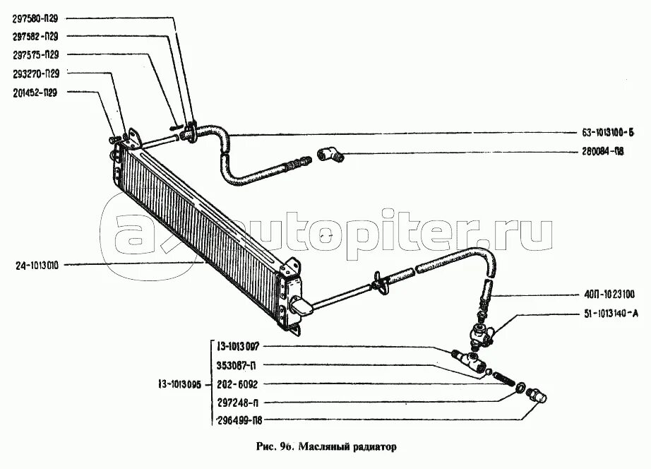 Подключение масляного радиатора газ 53 Масляный радиатор ГАЗ-24 - купить, цены в интернет-магазине Автопитер