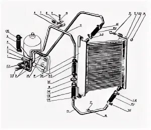 Подключение масляного радиатора мтз Поиск 1405010 в схемах каталога МТЗ-80
