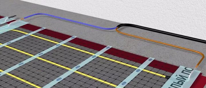 Подключение матов теплого пола Монтаж и укладка нагревательных матов - схема подключения терморегулятора теплог