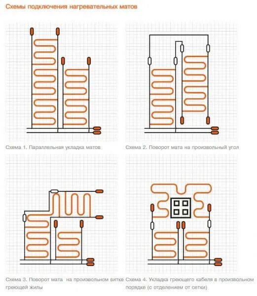 Подключение матов теплого пола Подключение тёплого пола: варианты подключений с подробным описанием