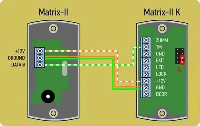 Подключение матрикс 2 Комплект электромагнитного замка SB4U на 500кг с считывателями Em-Marine на вход