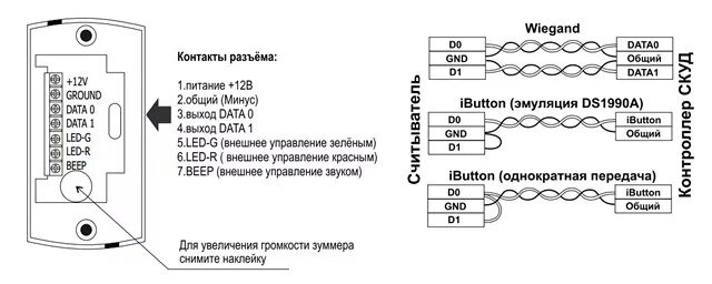 Подключение матрикс 2 Считыватель проксимити карт Matrix II EH (EM-Marin 125KHz & HID ProxCard II 125K