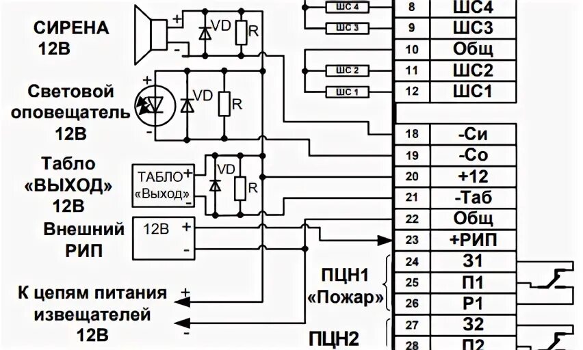 Подключение маяк 3м к сигнал 10 Табло "Выход": исполнение и подключение