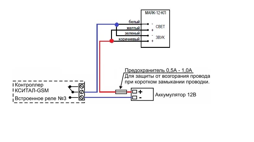 Подключение маяк 3м к сигнал 10 Оповещатель комбинированный Маяк-12-КП
