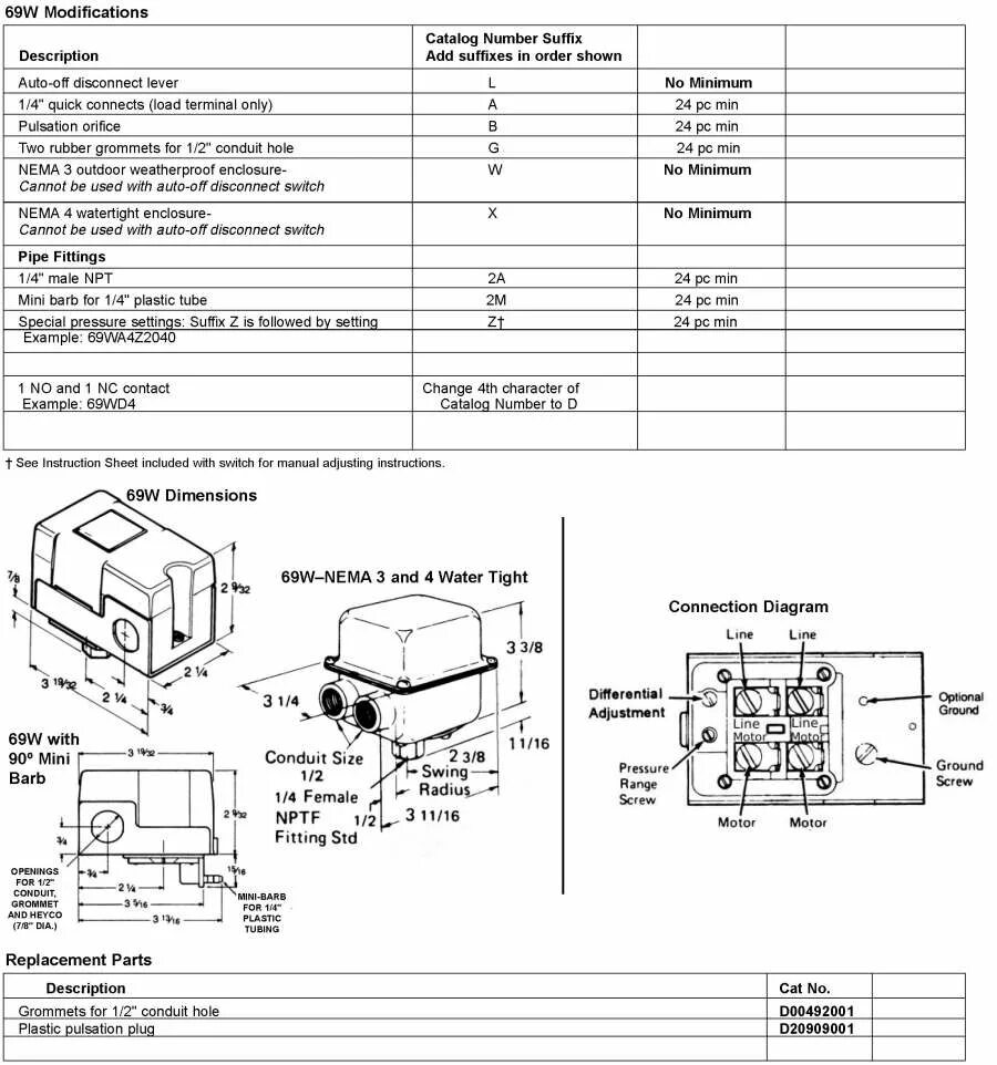 Подключение mdr 2 HubbellDirect.com: Products: Pressure Switches:4269W 69W Pressure Switch Water S