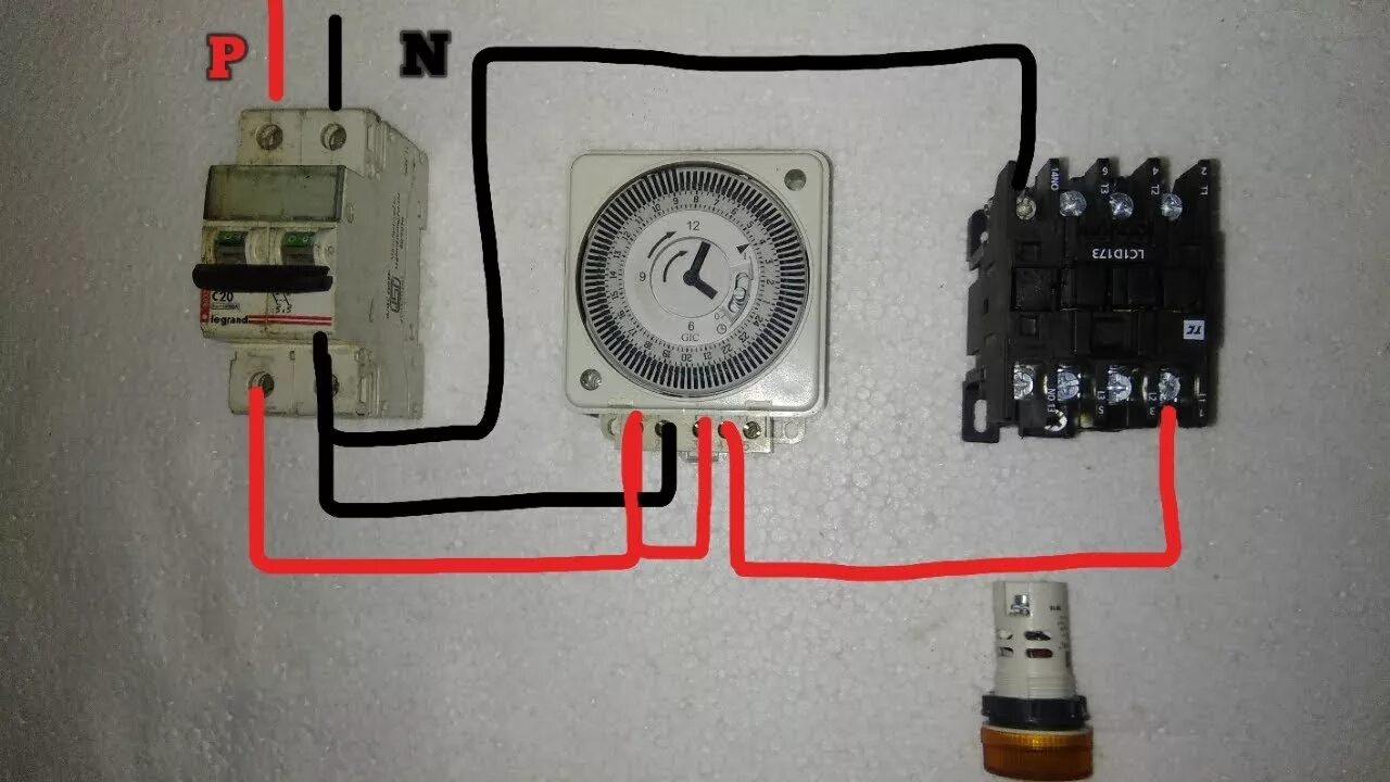 Подключение механического реле времени STREET LIGHT TIMER SETTING & CONNECTION WITH PRACTICAL - YouTube