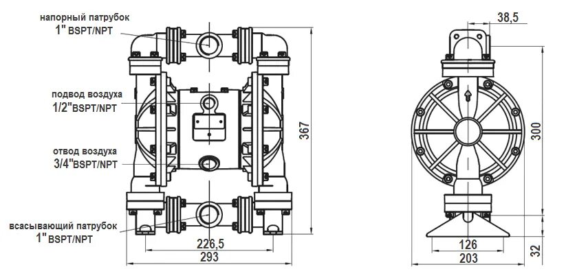 Подключение мембранного насоса Мембранный пневматический насос Jofee MK25AL-SS/TF/TF/SS