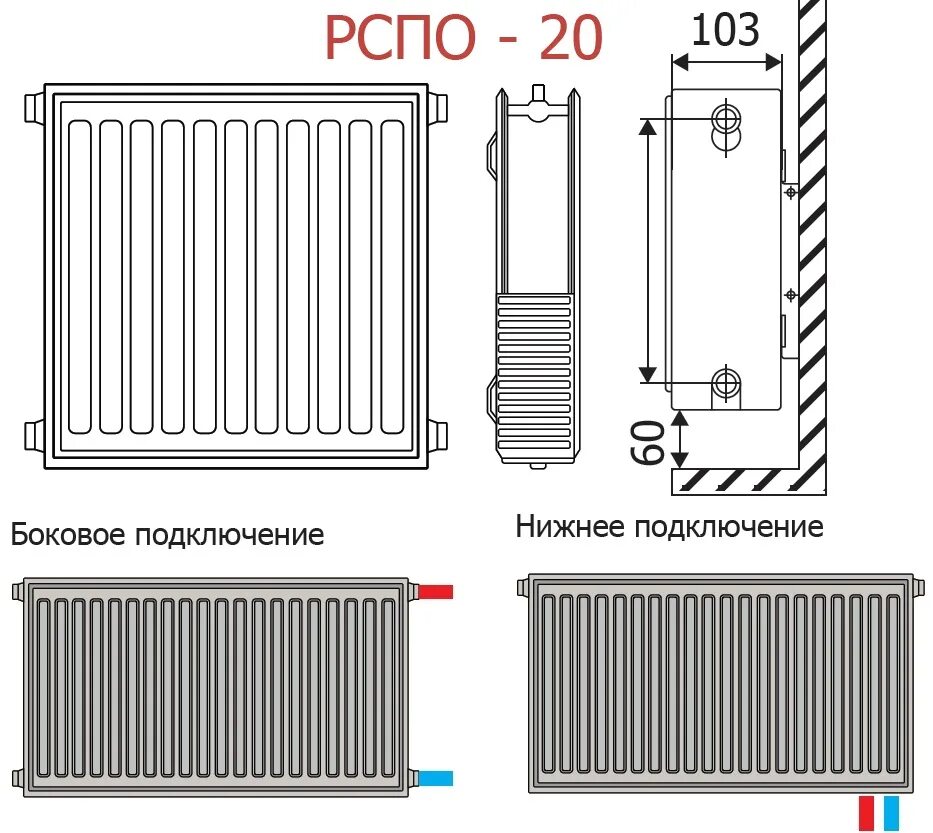 Подключение металлических панельных радиаторов Стальной радиатор Sole РСПО-20-V 500x2700 нижний подвод купить в Санкт-Петербург