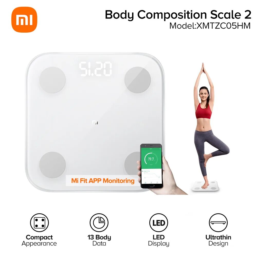 Подключение mi body scale 2 XIAOMI Mi Body Composition Scale 2 Bluetooth 5.0 Smart Weighing Scale Mi Fit APP