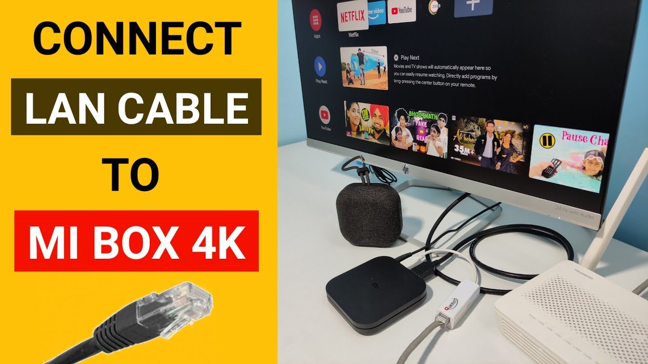 Подключение mi box к телевизору How to connect LAN Cable to MI Box 4K USB to Ethernet Adaptor - YouTube