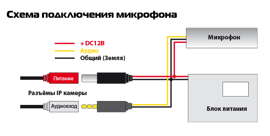 Подключение микрофона к ip камере Как подключить активный микрофон к IP-камере Polyvision? / ЧаВо (FAQ) / видеонаб