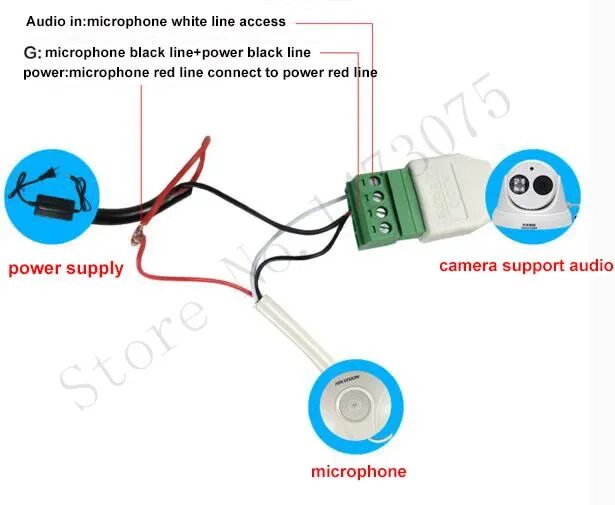 Подключение микрофона к камере hikvision HIKVISION DS 2FP2020 Hik Microphone for CCTV camera microphone for cctv micropho