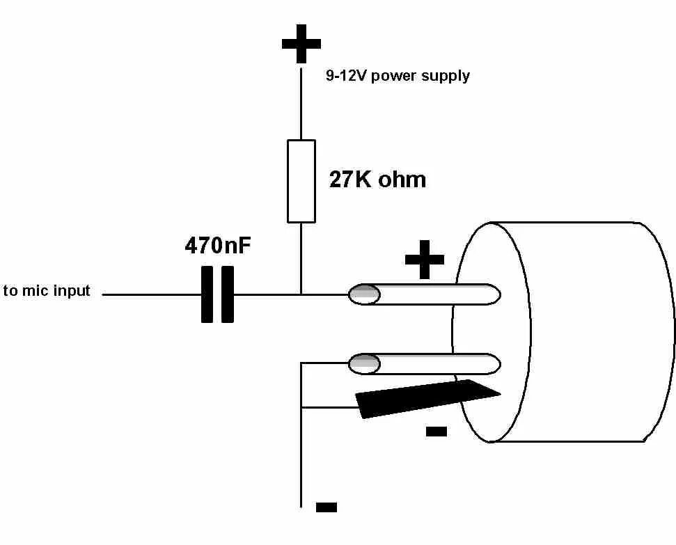 Подключение микрофона к компьютеру How can I test how much voltage an electret microphone output? Microphone, Circu