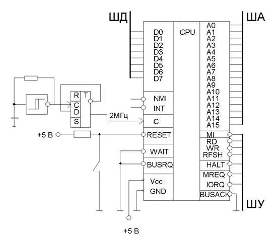 Подключение микропроцессорных устройств Выбор микропроцессора - Проектирование микропроцессорной системы